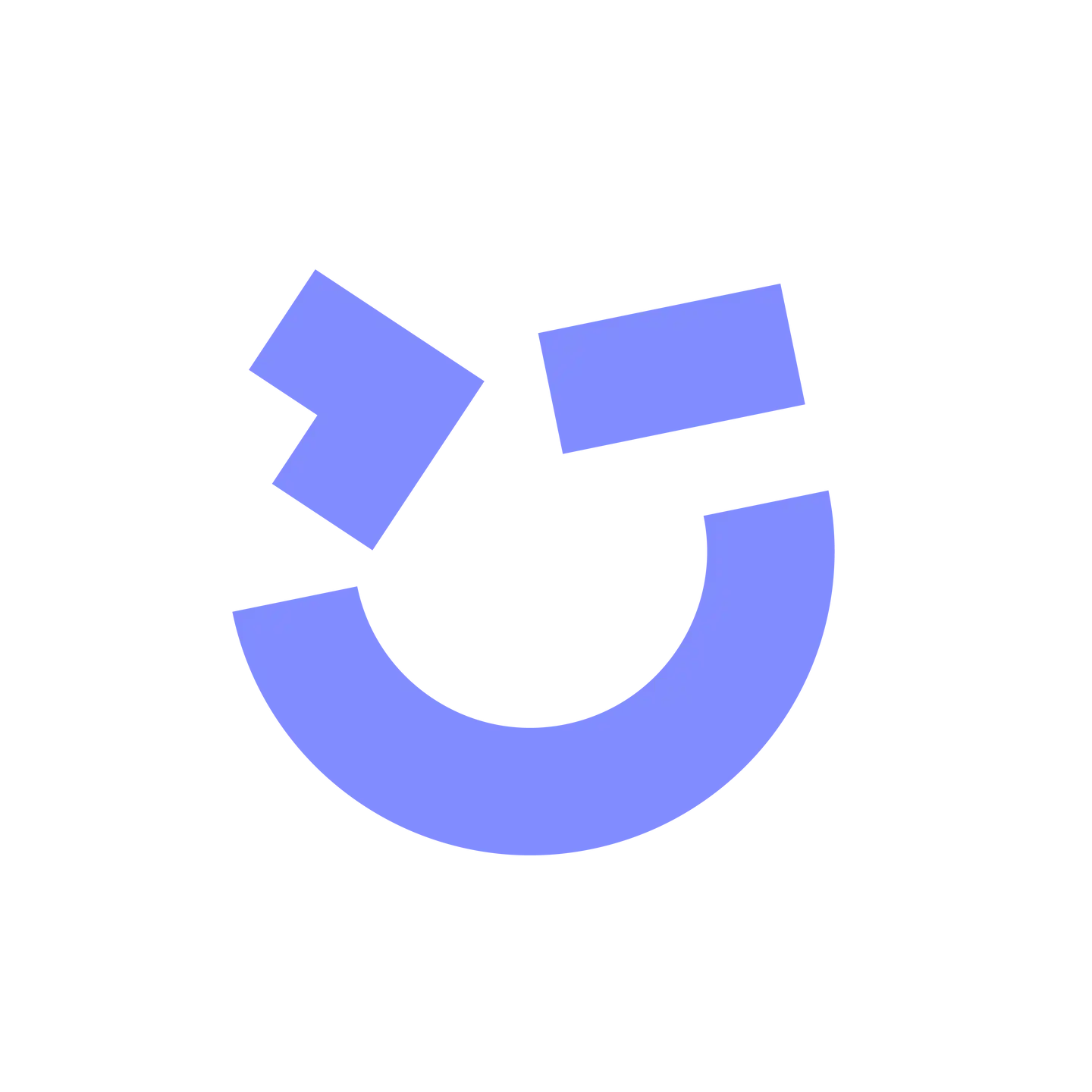 Zwinkerndes violettes Smiley-Symbol