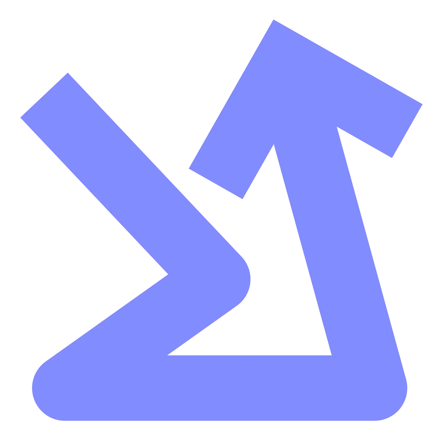 Violetter Pfeil zeigt nach oben