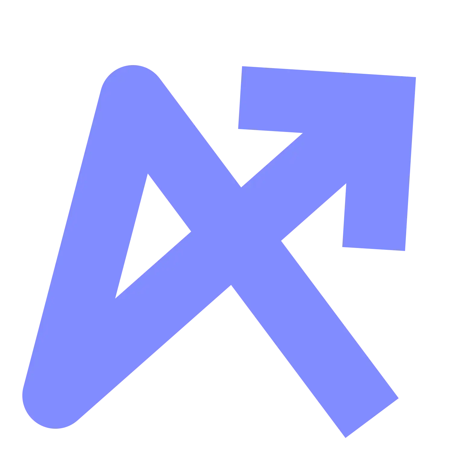 Violetter Pfeil zeigt nach oben