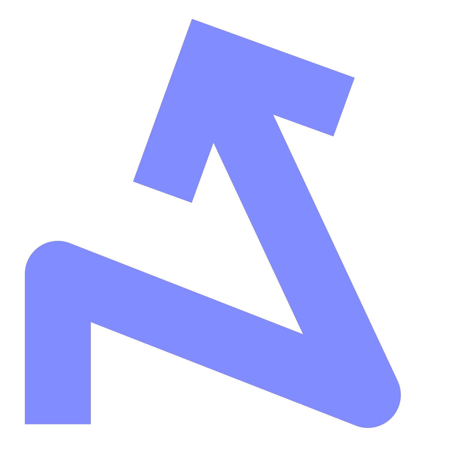 Violetter Pfeil zeigt nach oben