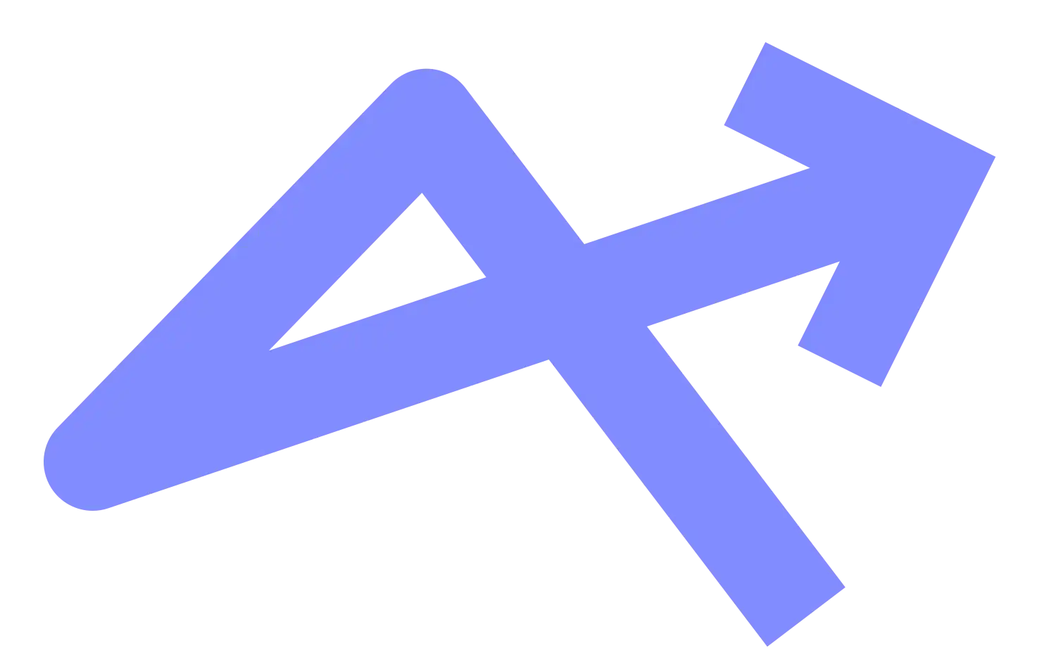 Violetter Pfeil zeigt nach rechts