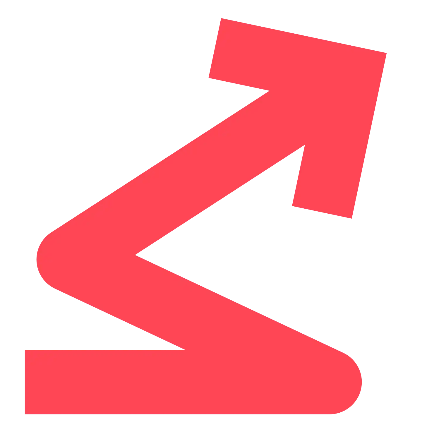 Roter Pfeil zeigt nach rechts