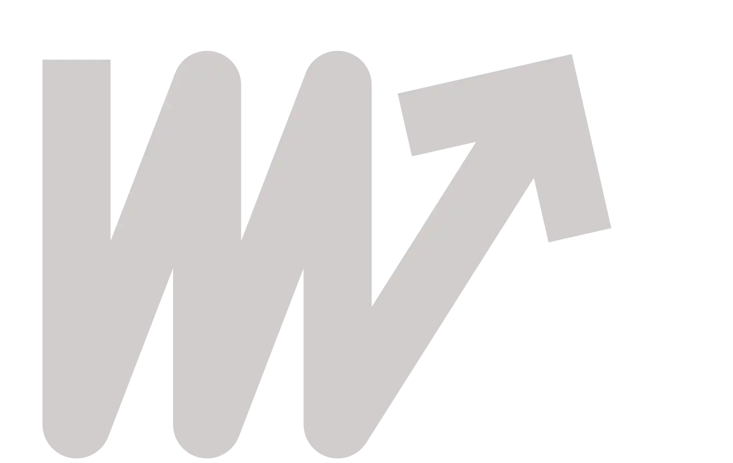 Grauer Pfeil zeigt nach oben