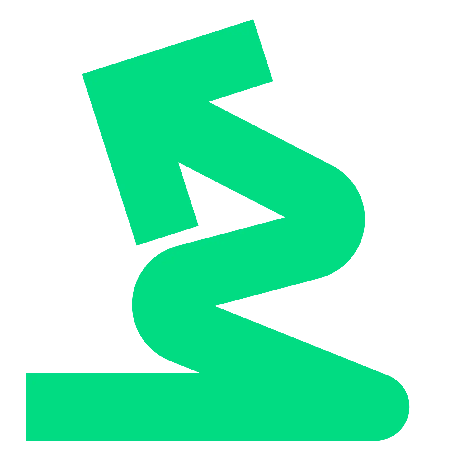 Grüner Pfeil zeigt nach links