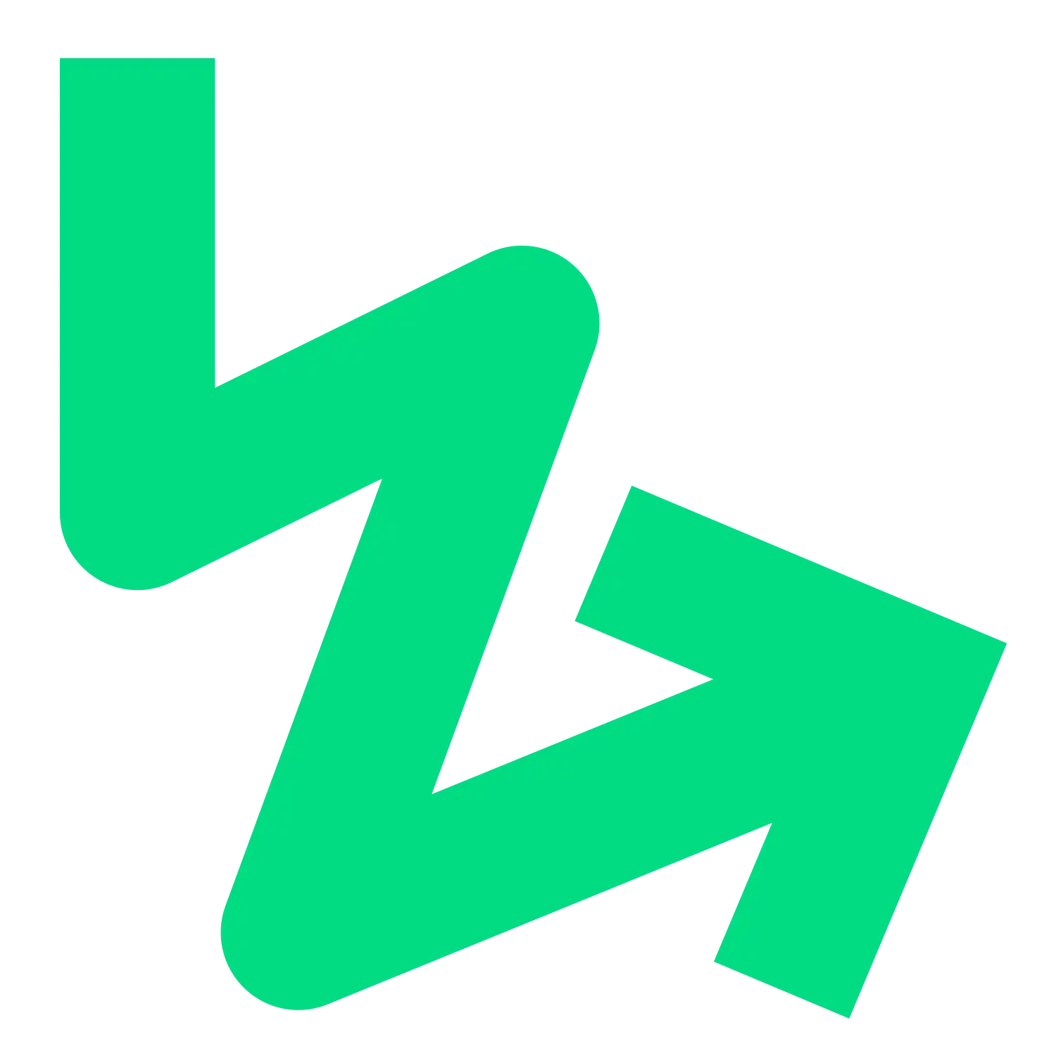 Grüner Pfeil zeigt nach rechts