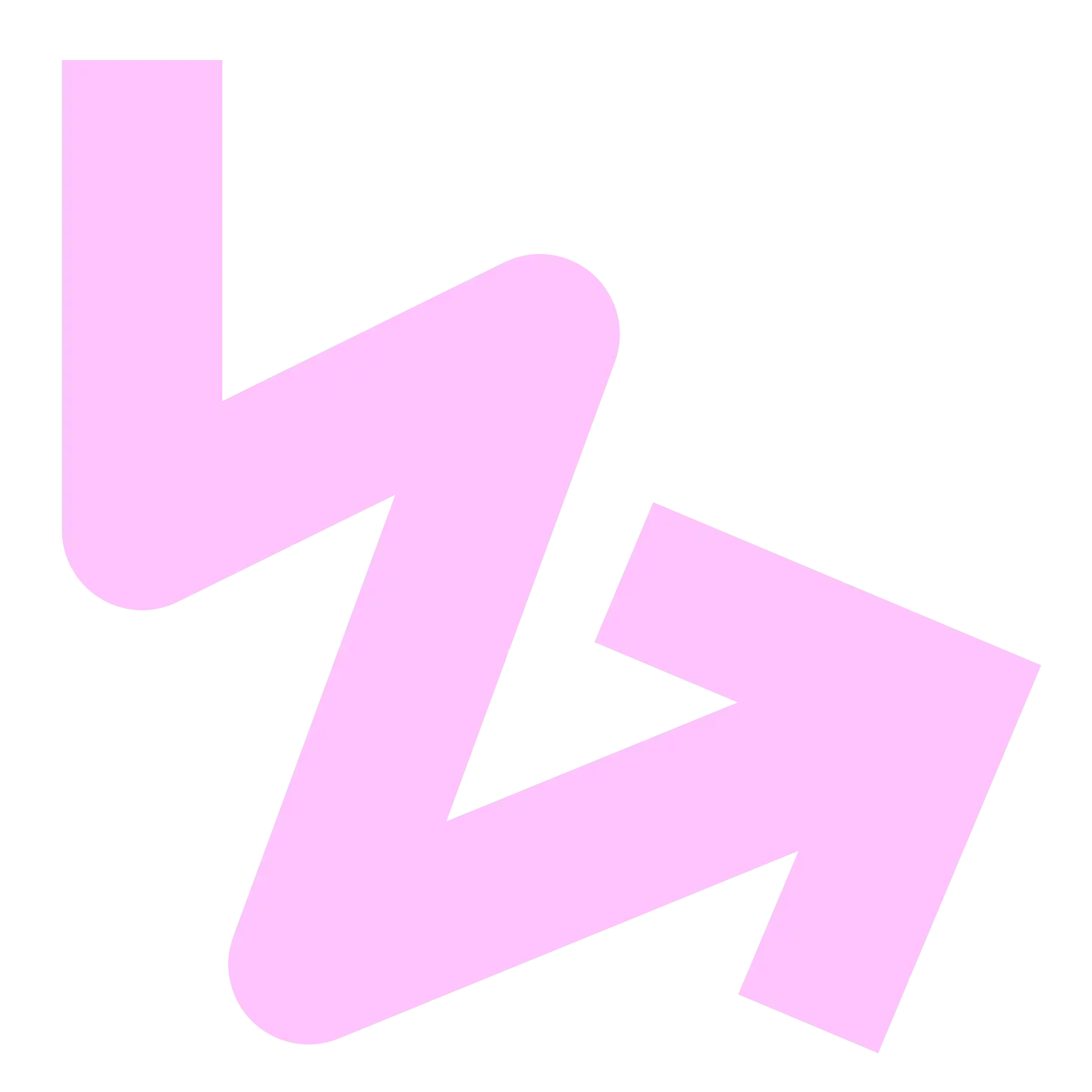 Pinker Pfeil zeigt nach rechts