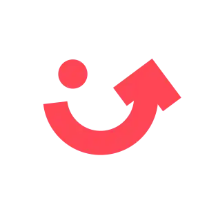 Rotes fröhliches Smiley-Symbol