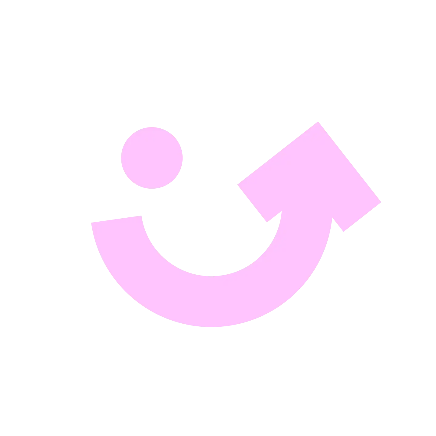 Pinkes fröhliches Smiley-Symbol